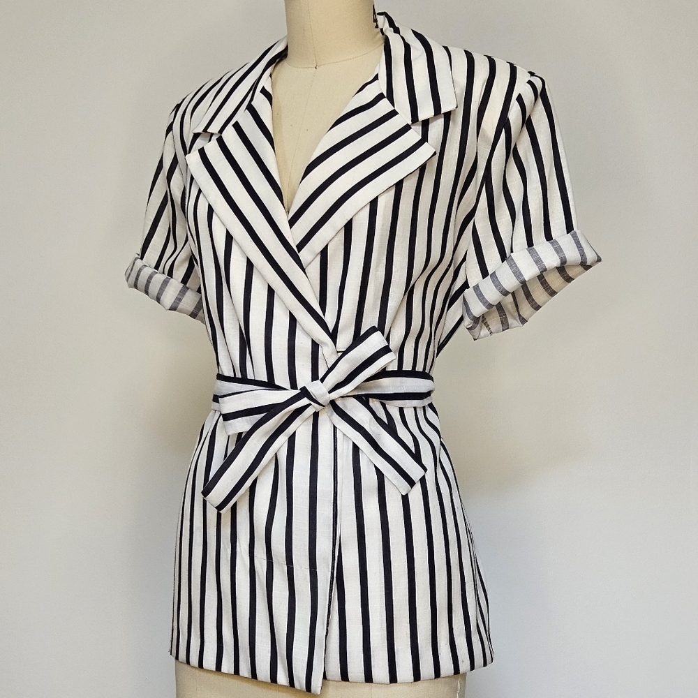Leslie Belle Black & White Blouse